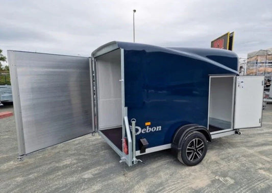 Furgoneta Debón Cargo 1300 en Poliéster Azul con Puerta Lateral Nueva